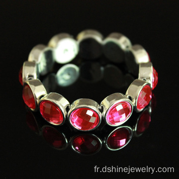 Strass acrylique Stretch bijoux fantaisie Bracelet en cristal